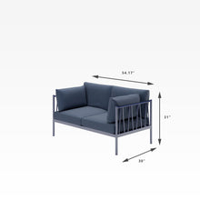 Load image into Gallery viewer, Amanda Metal Frame Loveseat
